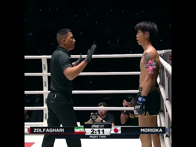 CRAZY COMEBACK  Yuki Morioka knocks out Peyman Zolfaghari in a wild Round 1! #ONEFridayFights62