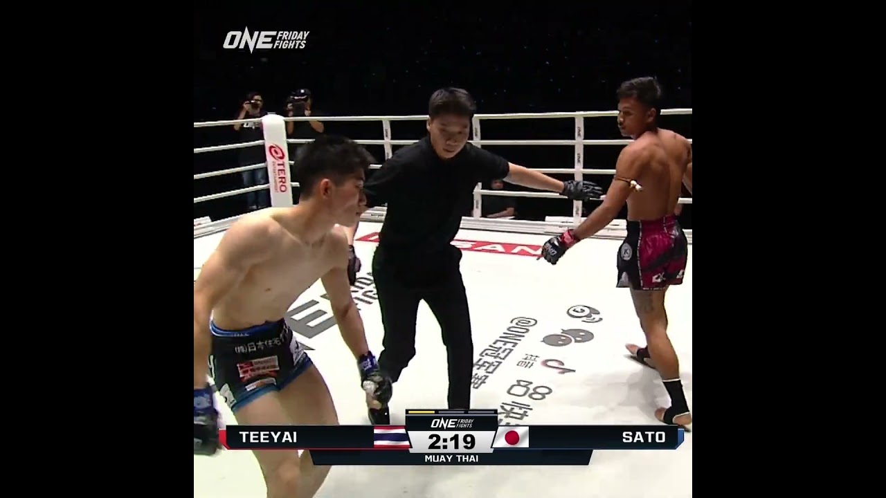 Delayed reaction  Teeyai stops Shuto Sato in 47 seconds!