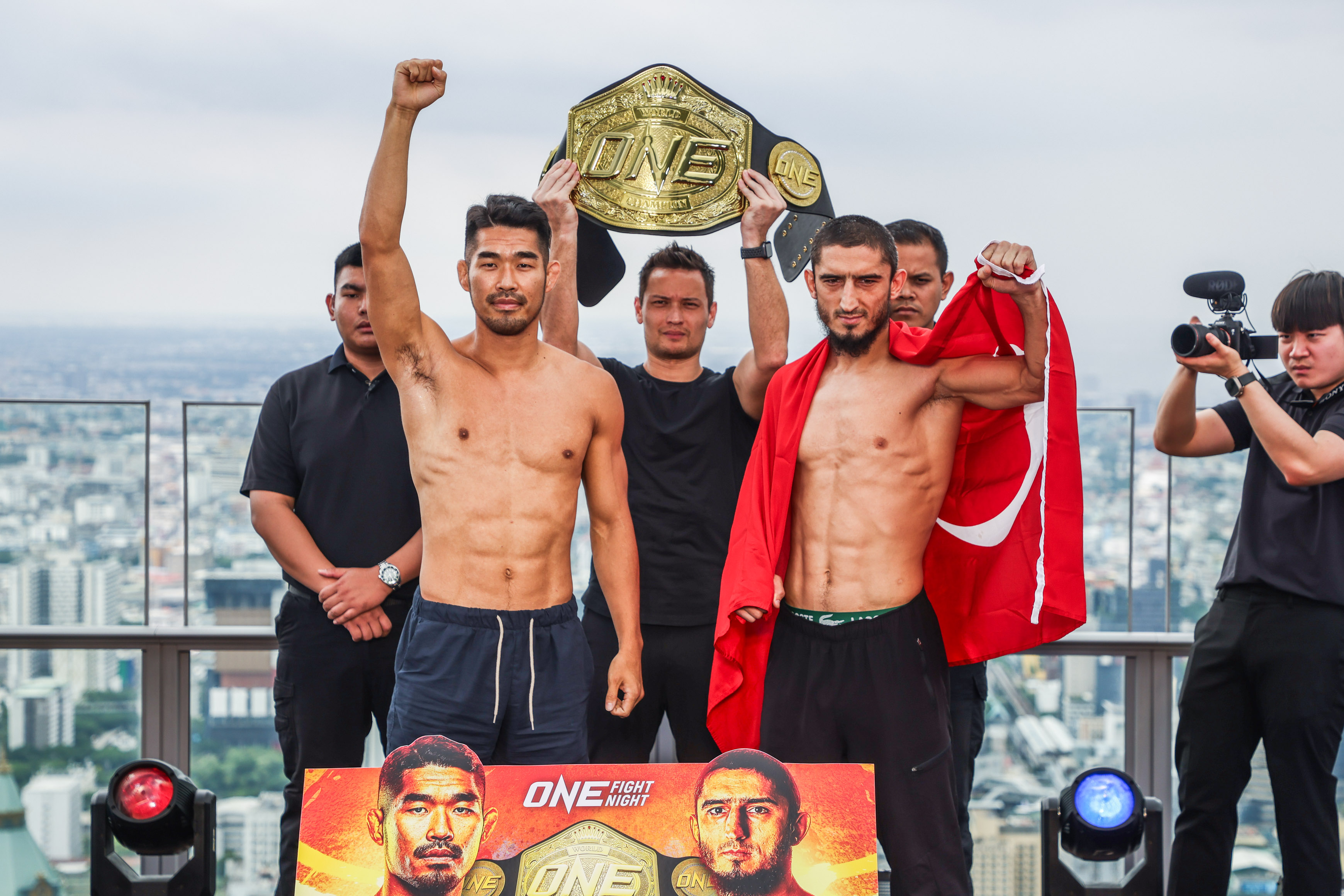 Ok Rae Yoon and Alibeg Rasulov face off ahead of their Interim Lightweight MMA World Title bout at ONE Fight Night 23