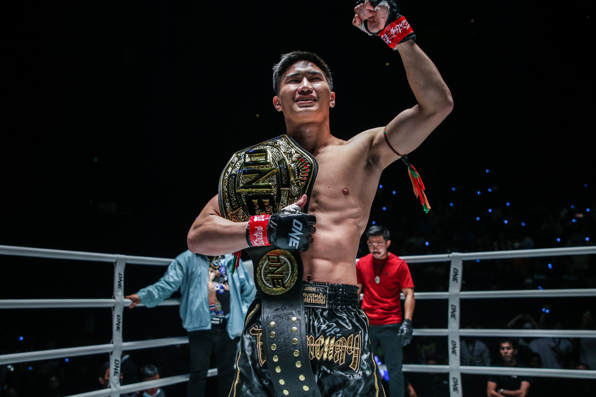 Tawanchai PK.Saenchai defends his ONE Featherweight Muay Thai world title against Jamal Yusupov at ONE Fight Night 7